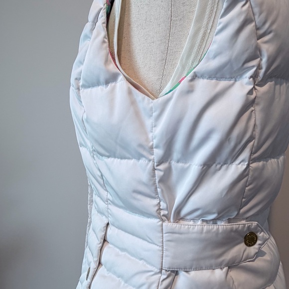 Lilly Pulitzer Isabella Puffer White Quilted Vest - Picture 5 of 12